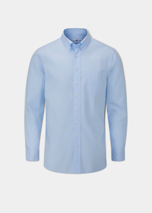 Men's Cotton Button Down Shirt In Sky Blue