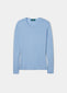 Alan Paine ladies cotton cashmere jumper in colourway sand with a crew neck
