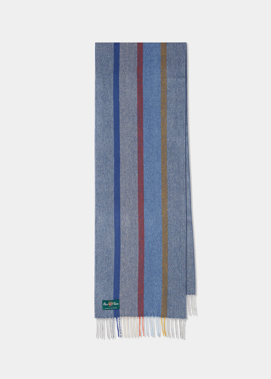 Weydale Cashmere Stripe Scarf In Glacier