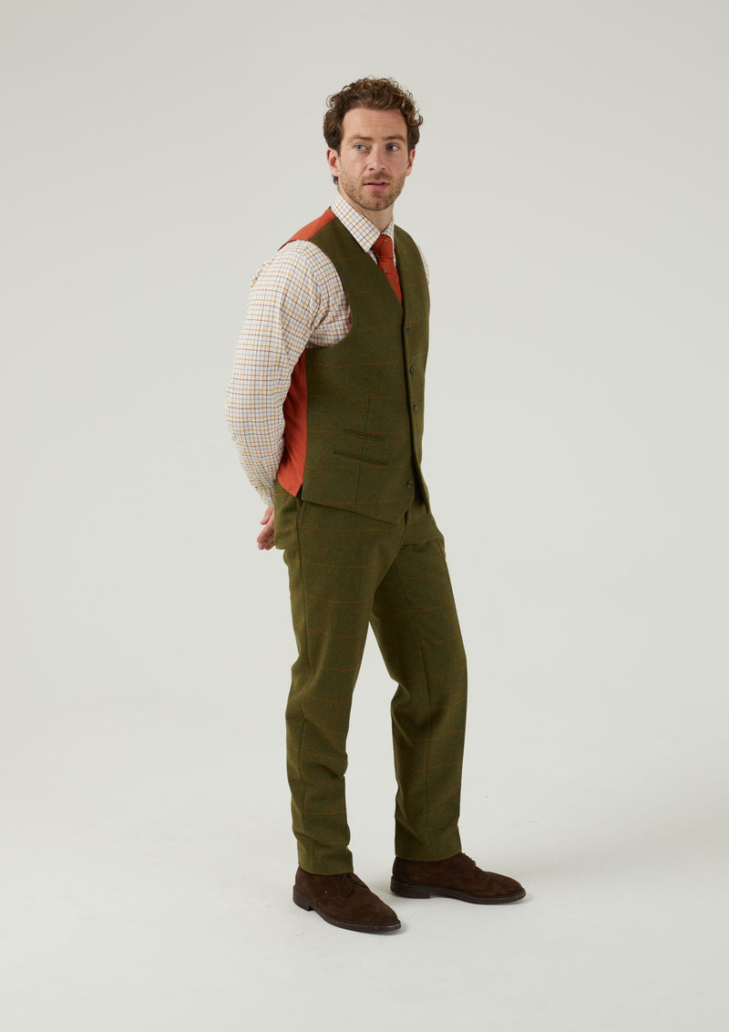 Combrook Men's Tweed Lined-Back Vest In Maple