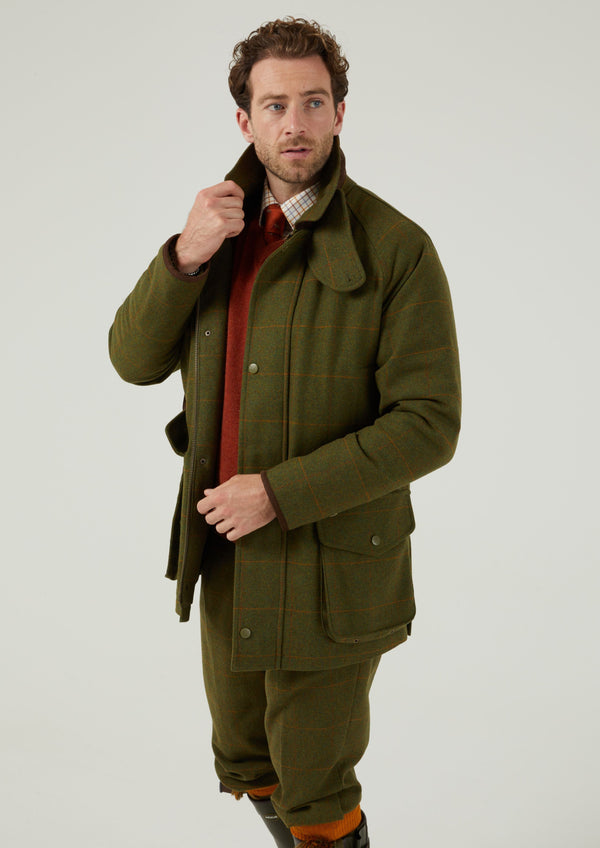 Combrook Men's Waterproof Tweed Coat In Maple 