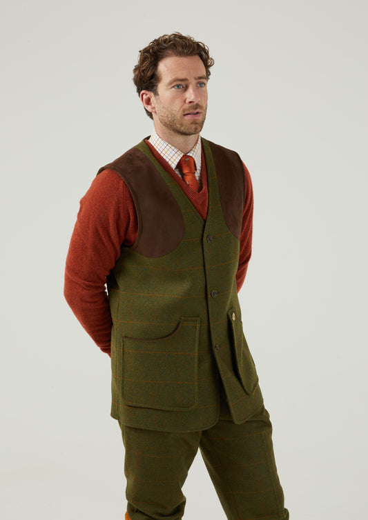 Walker & Hawkes Mens Tweed Shooting Waistcoat Winston Country Gilet