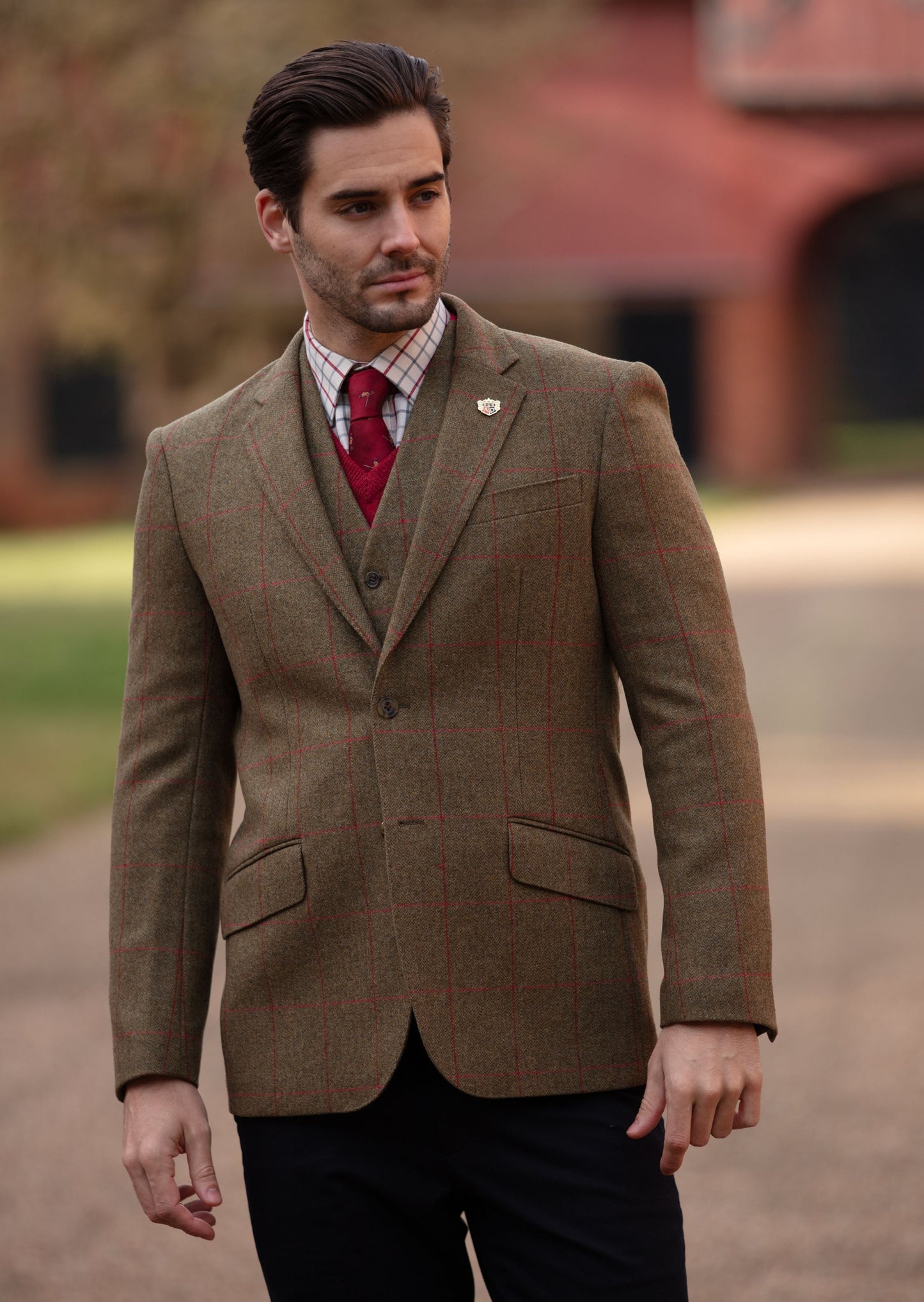 Combrook Men's Tweed Sports Blazer In Sage | Alan Paine USA