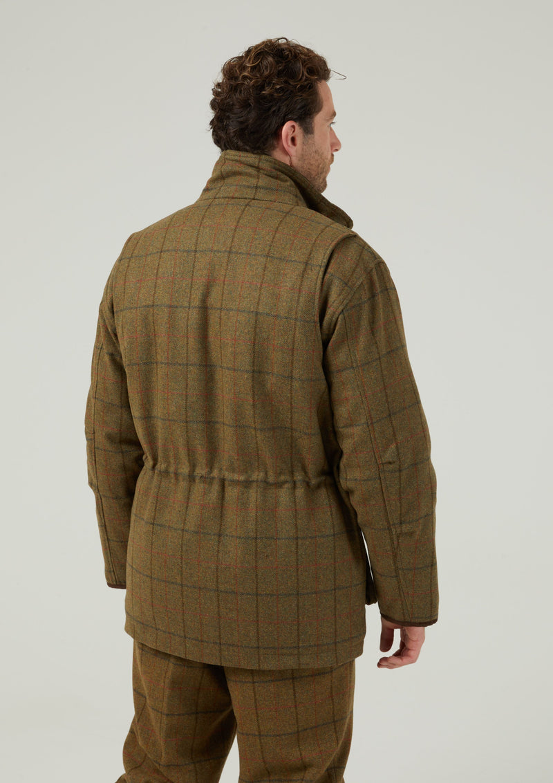 Combrook Men's Tweed Shooting Field Coat In Thyme 