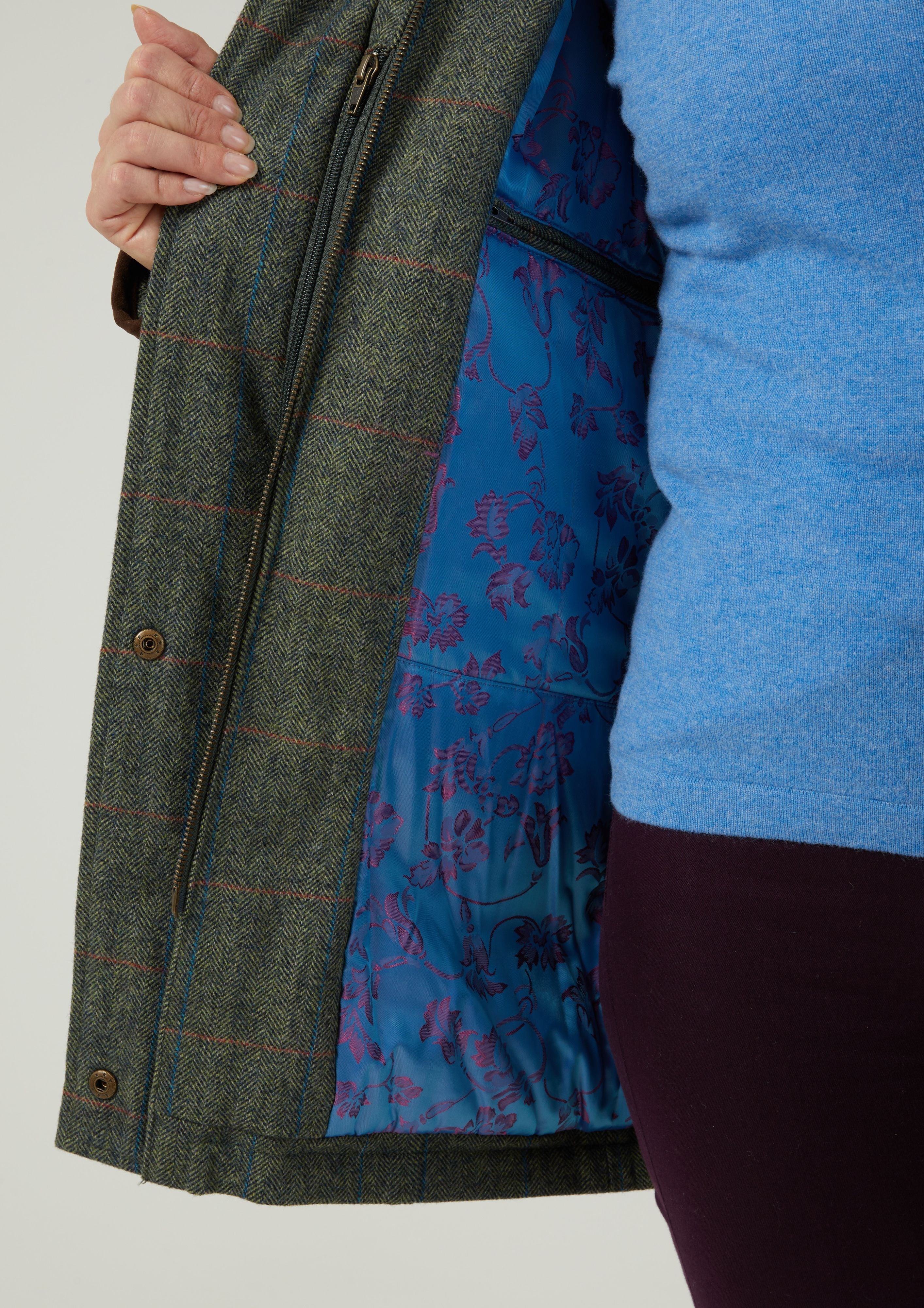 Tweed field coat womens hotsell