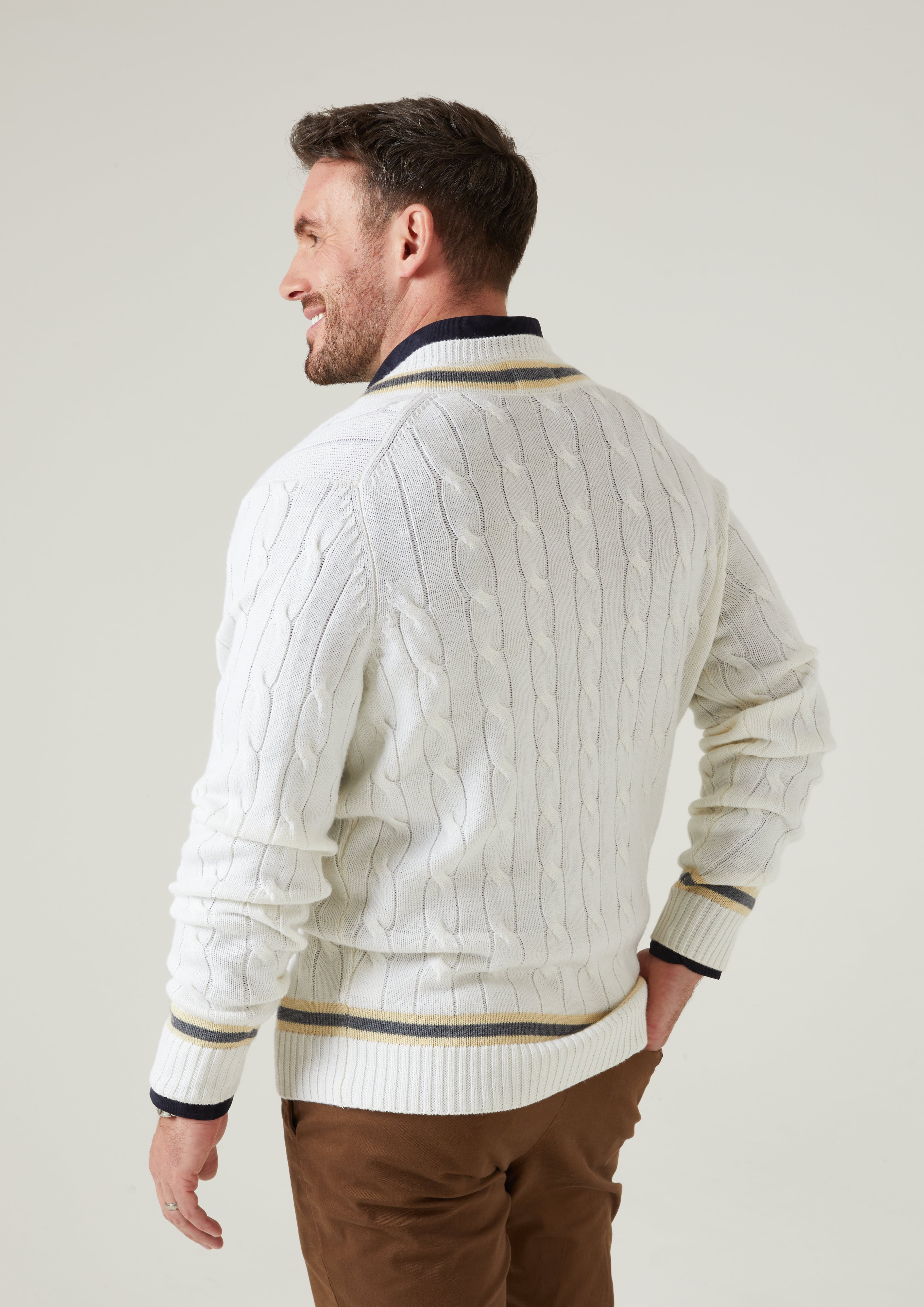 Men's Cricket Jumpers | Cable Knit Cricket Sweaters – Alan Paine USA