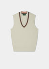 Ladies Cotton Cricket Slipover In Ecru