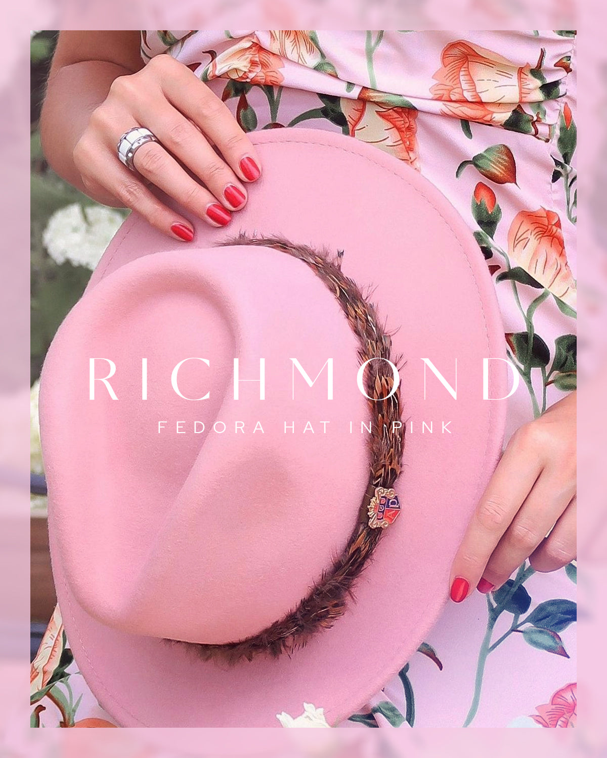 Richmond Ladies Fedora In Pink