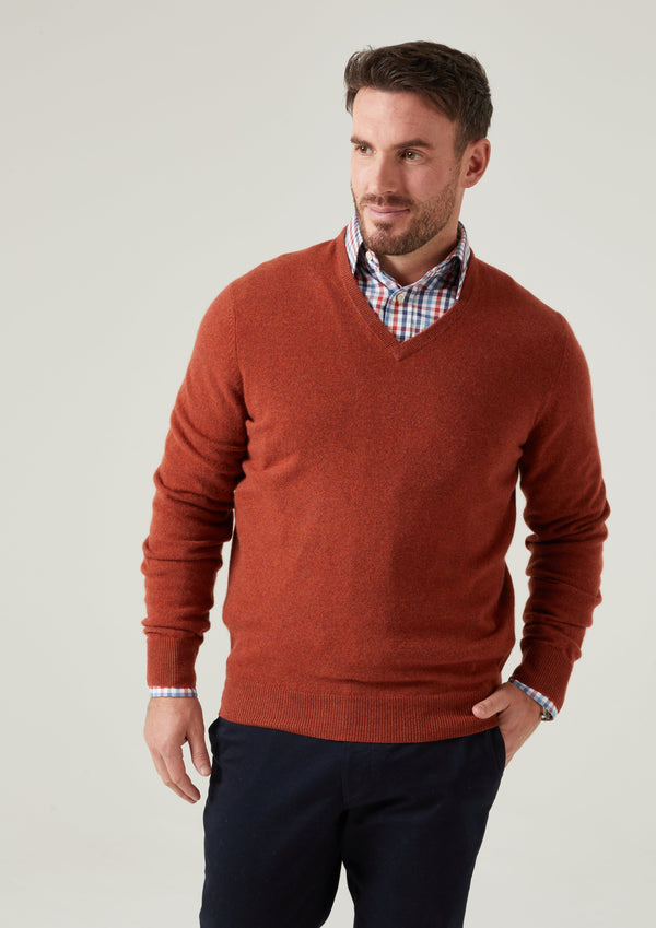 Men's V-Neck Sweaters  Alan Paine Knitwear USA – Alan Paine USA