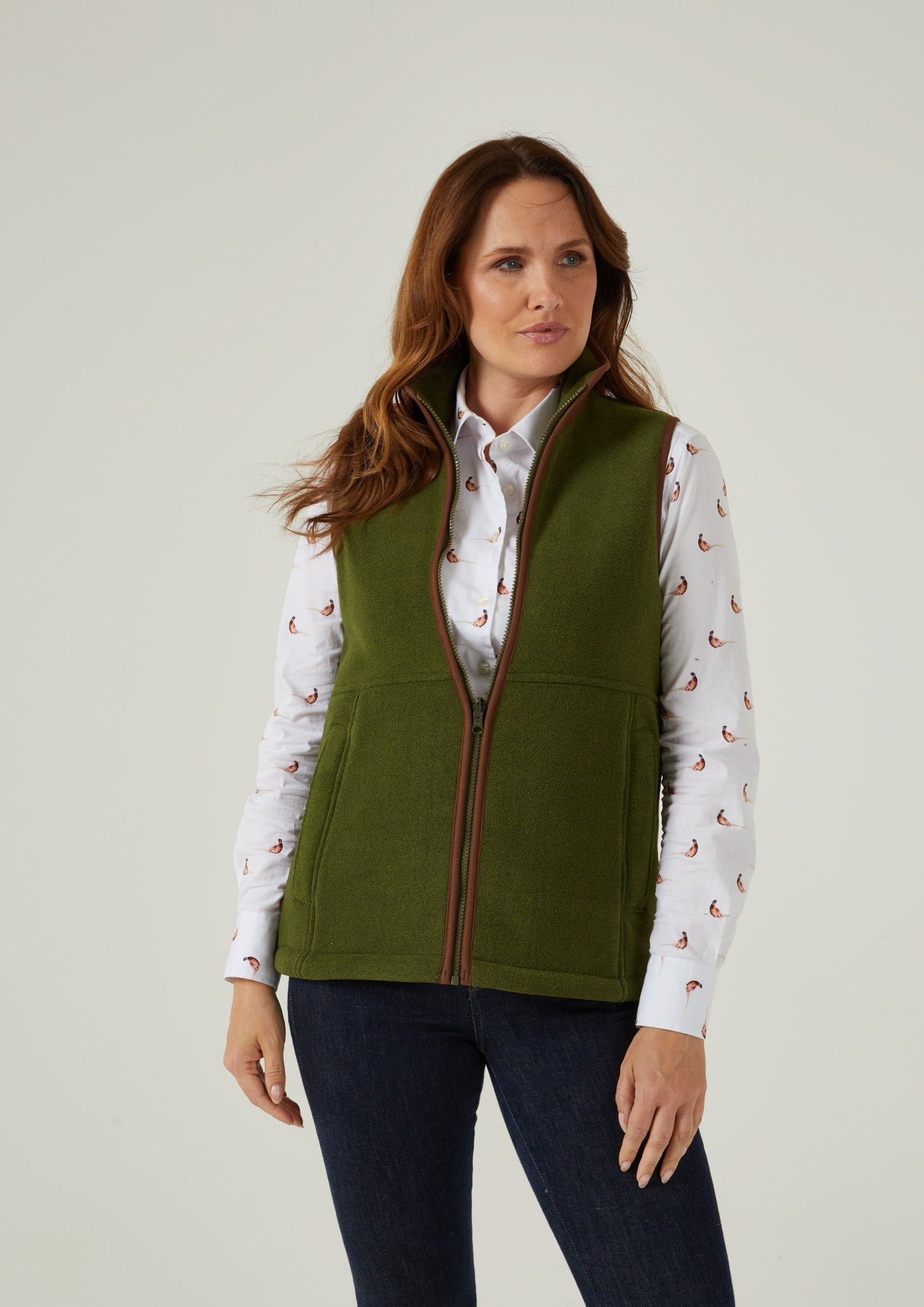 Ladies fleece bodywarmer top