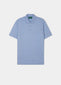 Halstead Luxury Cotton Polo Shirt In Steel Blue