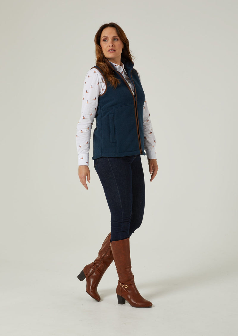 Aylsham Ladies Fleece Vest In Blue Steel 