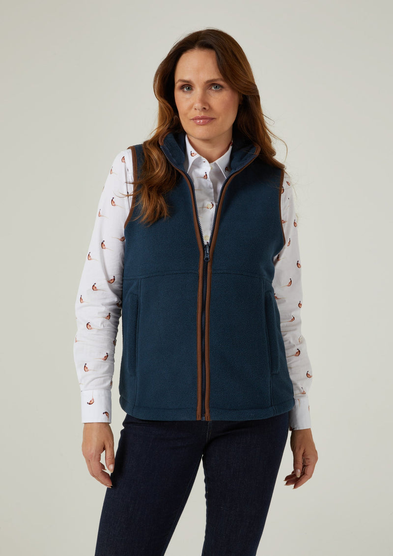 Aylsham Ladies Fleece Vest In Blue Steel 