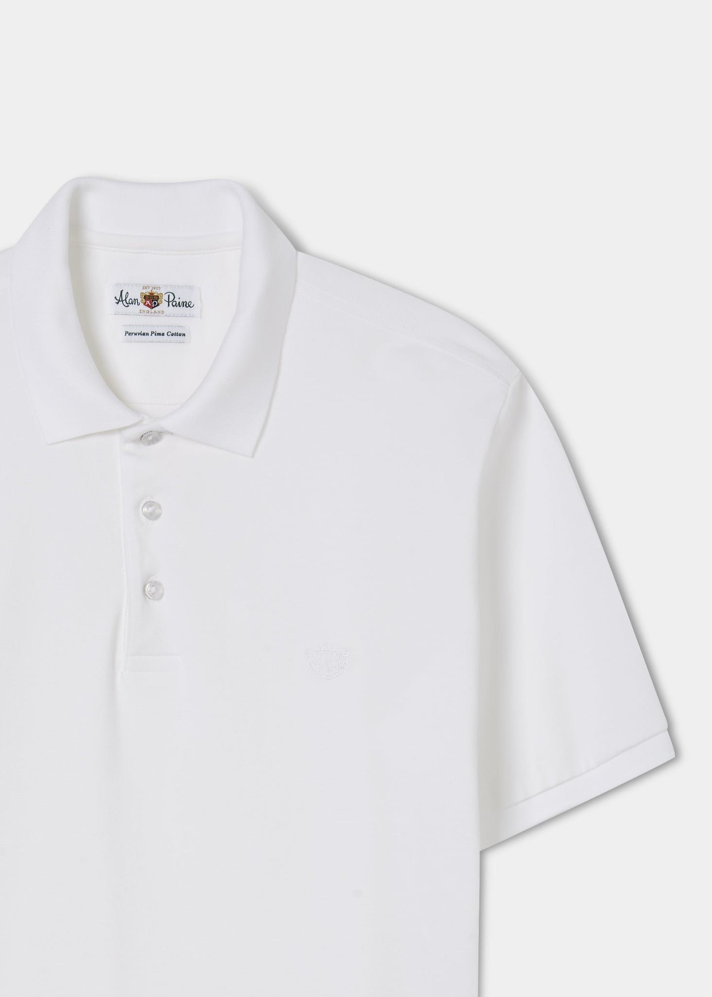 Fritton Pique Polo Shirt In White
