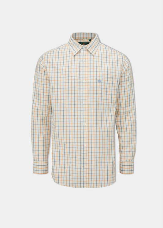 Ilkley Men's Blue and Gold Country Check Shirt