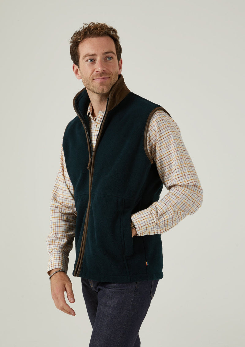 Aylsham Men's Fleece Vest In Dark Navy 