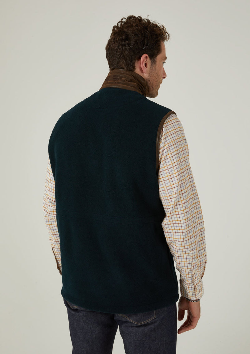 Aylsham Men's Fleece Vest In Dark Navy 