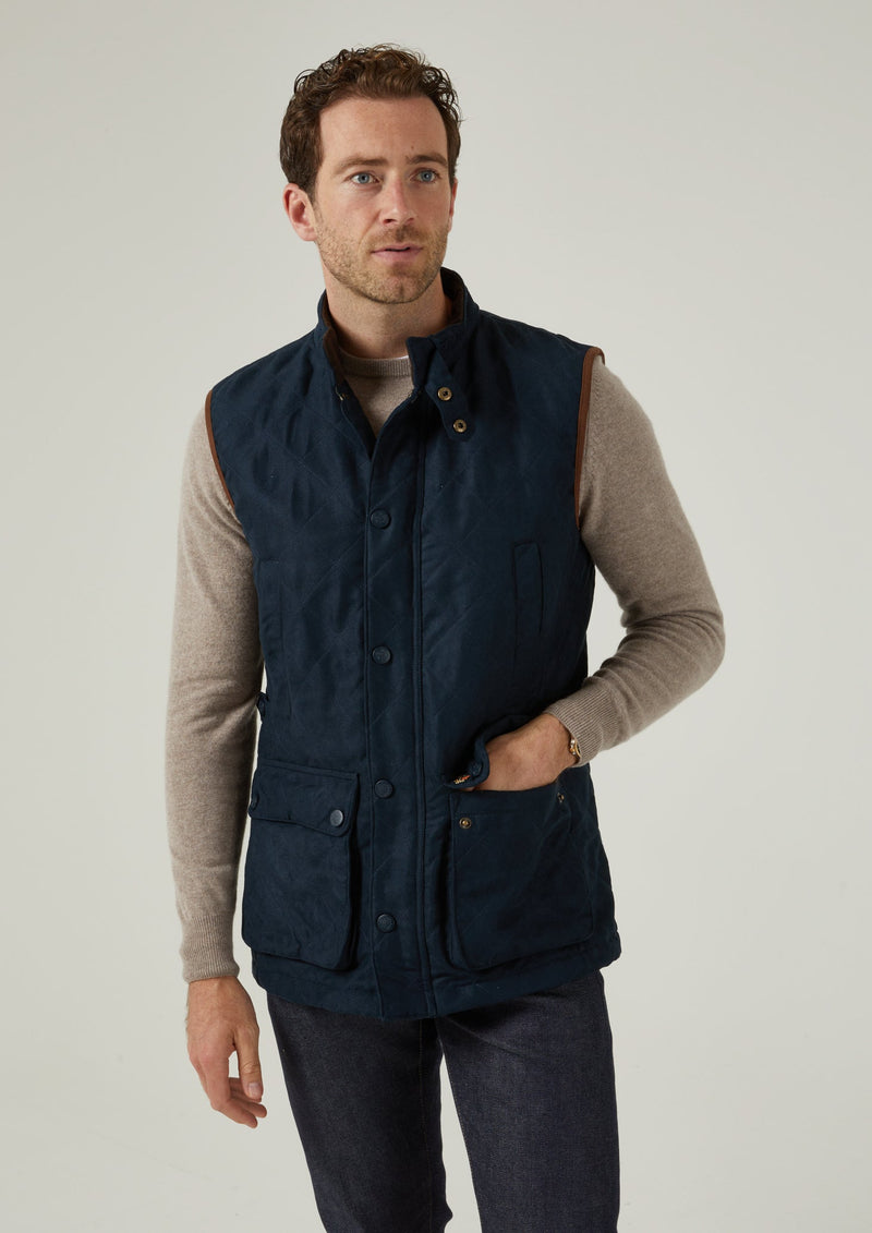 Felwell Men's Quilted Vest In Dark Navy