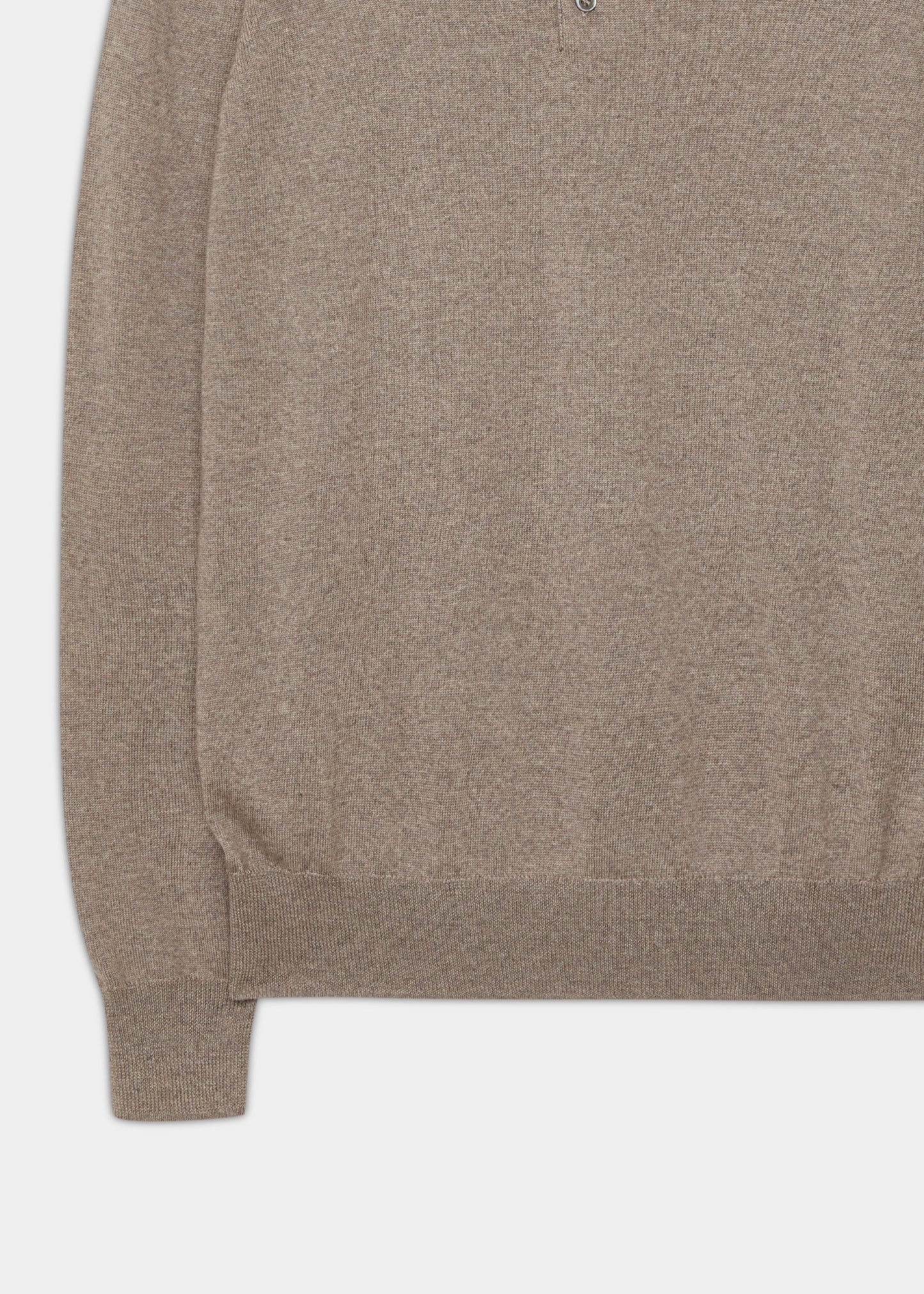 Hindhead Merino Wool Polo Shirt in Mushroom - Regular Fit