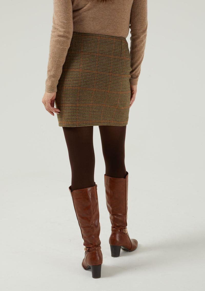 Surrey Ladies Tweed Skirt In Sycamore 