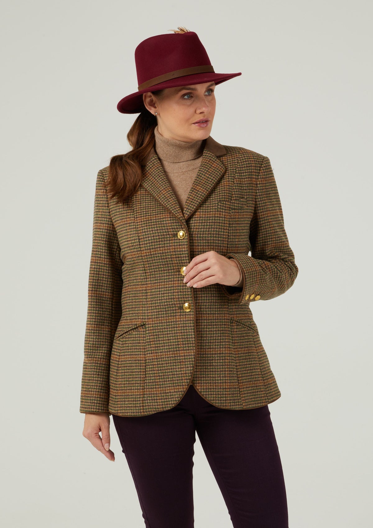 Surrey Ladies Tweed Blazer In Sycamore – Alan Paine USA