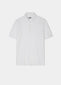 White short sleeve polo shirt made from peruvian cotton.